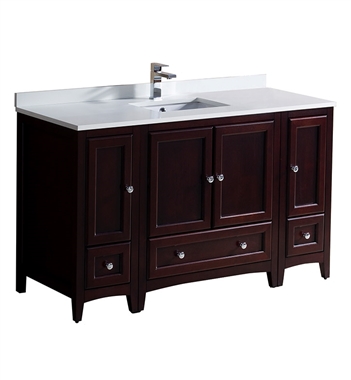 Fresca Oxford 54" Mahogany Traditional Bathroom Cabinets with Top & Sink