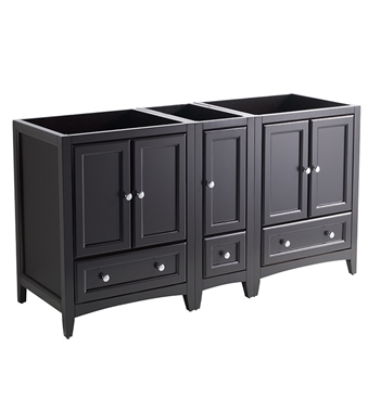 Fresca Oxford 60" Espresso Traditional Double Sink Bathroom Cabinets