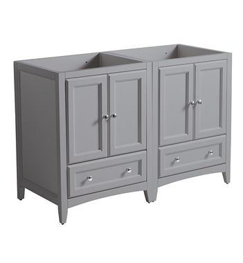 Fresca Oxford 48" Grey Traditional Double Sink Bathroom Cabinets