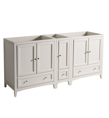 Fresca Oxford 71" Antique White Traditional Double Sink Bathroom Cabinets