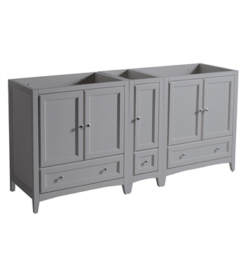 Fresca Oxford 71" Grey Traditional Double Sink Bathroom Cabinets