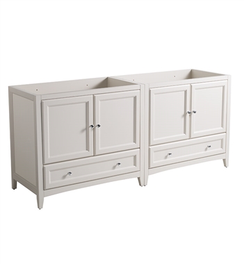 Fresca Oxford 71" Antique White Traditional Double Sink Bathroom Cabinets