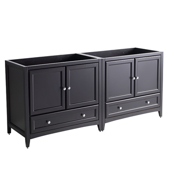 Fresca Oxford 71" Espresso Traditional Double Sink Bathroom Cabinets