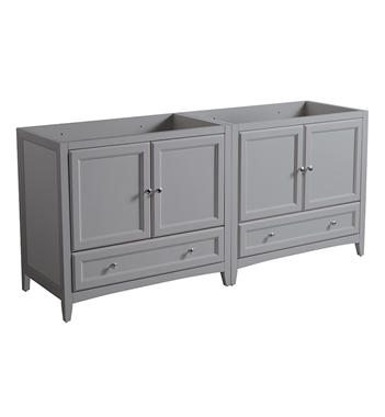 Fresca Oxford 71" Grey Traditional Double Sink Bathroom Cabinets