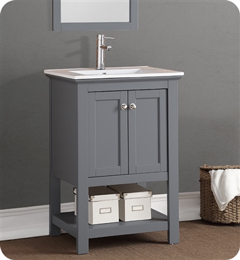 Fresca Manchester 24" Gray Traditional Bathroom Vanity