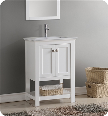 Fresca Manchester 24" White Traditional Bathroom Vanity