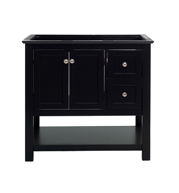 Fresca Manchester 36" Black Traditional Bathroom Cabinet