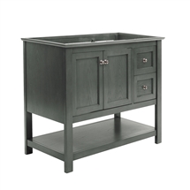 Fresca Manchester Regal 40" Gray Wood Veneer Traditional Bathroom Cabinet