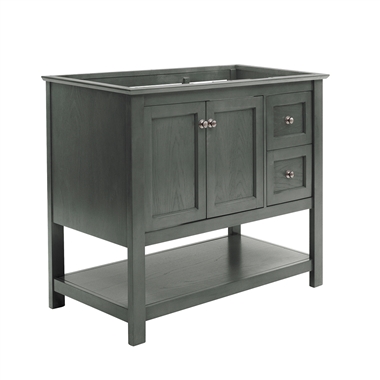 Fresca Manchester Regal 40" Gray Wood Veneer Traditional Bathroom Cabinet