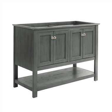 Fresca Manchester Regal 48" Gray Wood Veneer Traditional Double Sink Bathroom Cabinet