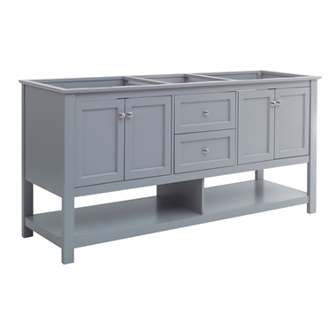 Fresca Manchester 72" Gray Traditional Double Sink Bathroom Cabinet