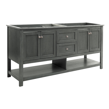 Fresca Manchester Regal 72" Gray Wood Veneer Traditional Double Sink Bathroom Cabinet