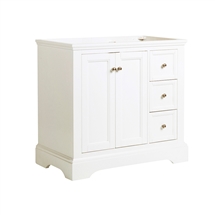 Fresca Windsor 36" Matte White Traditional Bathroom Cabinet