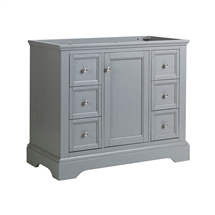 Fresca Windsor 40" Gray Textured Traditional Bathroom Cabinet