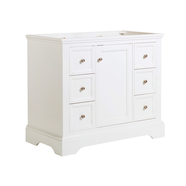 Fresca Windsor 40" Matte White Traditional Bathroom Cabinet