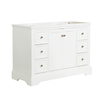 Fresca Windsor 48" Matte White Traditional Bathroom Cabinet