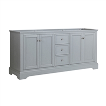 Fresca Windsor 72" Gray Textured Traditional Double Sink Bathroom Cabinet