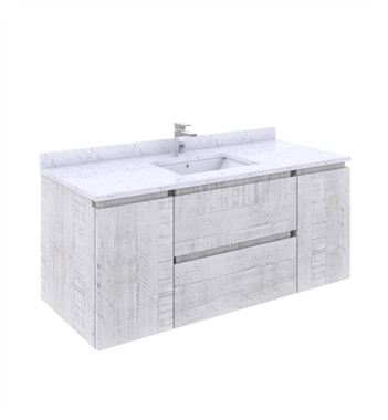 Fresca Formosa 47" Wall Hung Modern Bathroom Cabinet in Rustic White