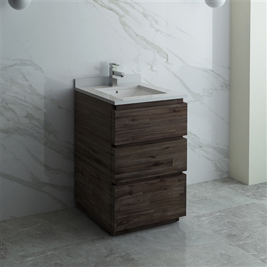 Fresca Formosa 24" Floor Standing Modern Bathroom Cabinet with Top & Sink