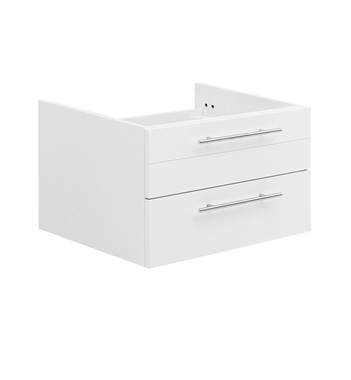 Fresca Lucera 24" White Wall Hung Undermount Sink Modern Bathroom Cabinet