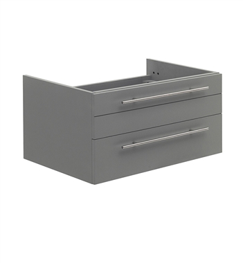 Fresca Lucera 30" Gray Wall Hung Undermount Sink Modern Bathroom Cabinet