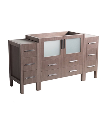 Fresca Torino 60" Gray Oak Modern Bathroom Cabinets