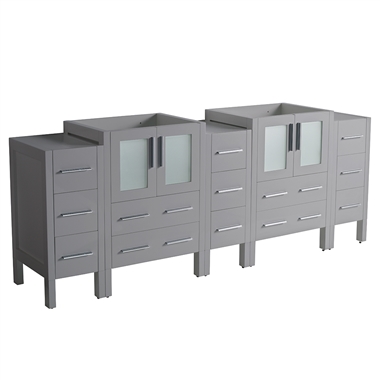 Fresca Torino 84" Grey Modern Bathroom Cabinets