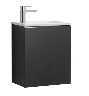 Fresca Valencia 20" Black Wall Hung Modern Bathroom Vanity