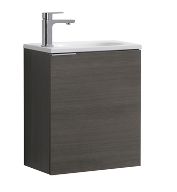 Fresca Valencia 20" Gray Oak Wall Hung Modern Bathroom Vanity