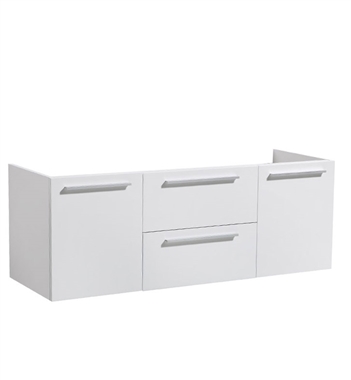 Fresca Opulento 54" White Modern Double Sink Bathroom Cabinet