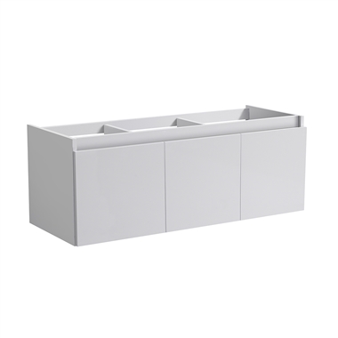 Fresca Mezzo 60" White Wall Hung Single Sink Modern Bathroom Cabinet