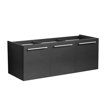 Fresca Vista 48" Black Wall Hung Modern Bathroom Cabinet