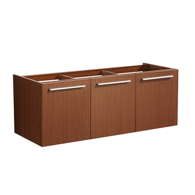 Fresca Vista 48" Teak Wall Hung Modern Bathroom Cabinet