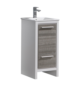 Fresca Alier Rio 16" Ash Gray Modern Bathroom Cabinet with Sink