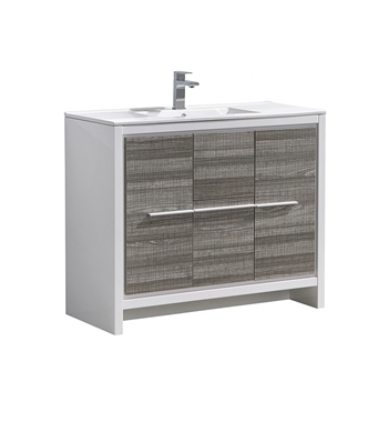 Fresca Allier Rio 40" Ash Gray Modern Bathroom Cabinet with Sink