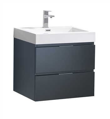 Fresca Valencia 24" Dark Slate Gray Wall Hung Modern Bathroom Vanity