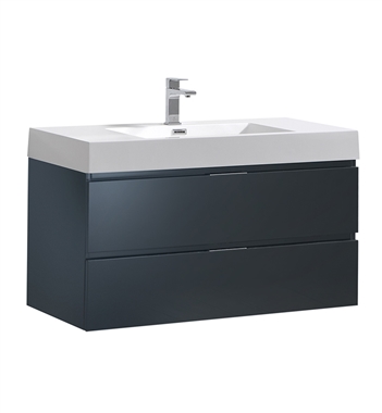 Fresca Valencia 40" Dark Slate Gray Wall Hung Modern Bathroom Vanity