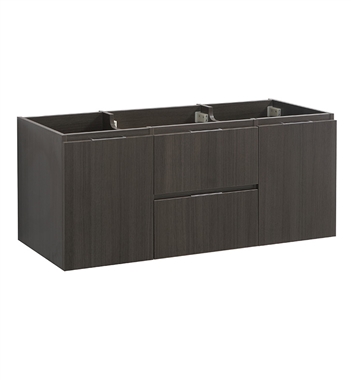 Fresca Valencia 48" Gray Oak Wall Hung Double Sink Modern Bathroom Cabinet