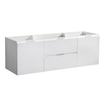 Fresca Valencia 48" Glossy White Wall Hung Single Sink Modern Bathroom Cabinet