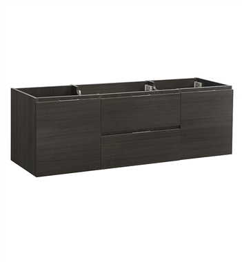 Fresca Valencia 60" Gray Oak Wall Hung Single Sink Modern Bathroom Cabinet