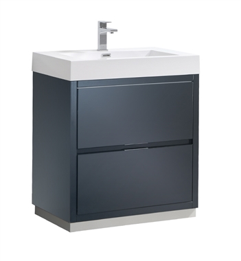 Fresca Valencia 30" Dark Slate Gray Free Standing Modern Bathroom Vanity