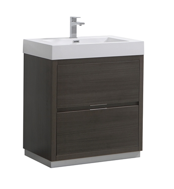 Fresca Valencia 30" Gray Oak Free Standing Modern Bathroom Vanity