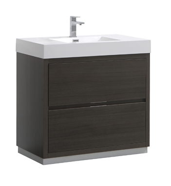 Fresca Valencia 36" Gray Oak Free Standing Modern Bathroom Vanity