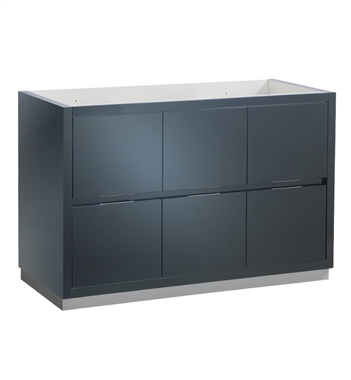 Fresca Valencia 48" Dark Slate Gray Free Standing Double Sink Modern Bathroom Cabinet