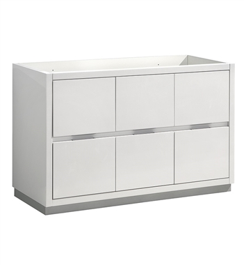 Fresca Valencia 48" Glossy White Free Standing Single Sink Modern Bathroom Cabinet