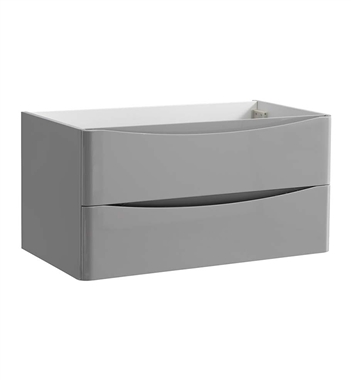 Fresca Tuscany 36" Glossy Gray Wall Hung Modern Bathroom Cabinet