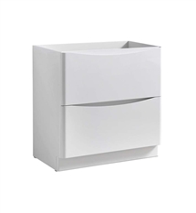 Fresca Tuscany 32" Glossy White Free Standing Modern Bathroom Cabinet