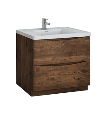 Fresca Tuscany 36" Rosewood Free Standing Modern Bathroom Cabinet with Integrated Sink