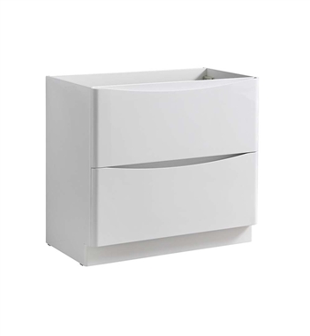 Fresca Tuscany 36" Glossy White Free Standing Modern Bathroom Cabinet