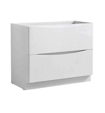 Fresca Tuscany 40" Glossy White Free Standing Modern Bathroom Cabinet